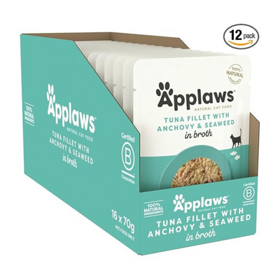 Applaws Tuna Fillet with Anchovy & Seaweed in Broth - Cat Wet Food