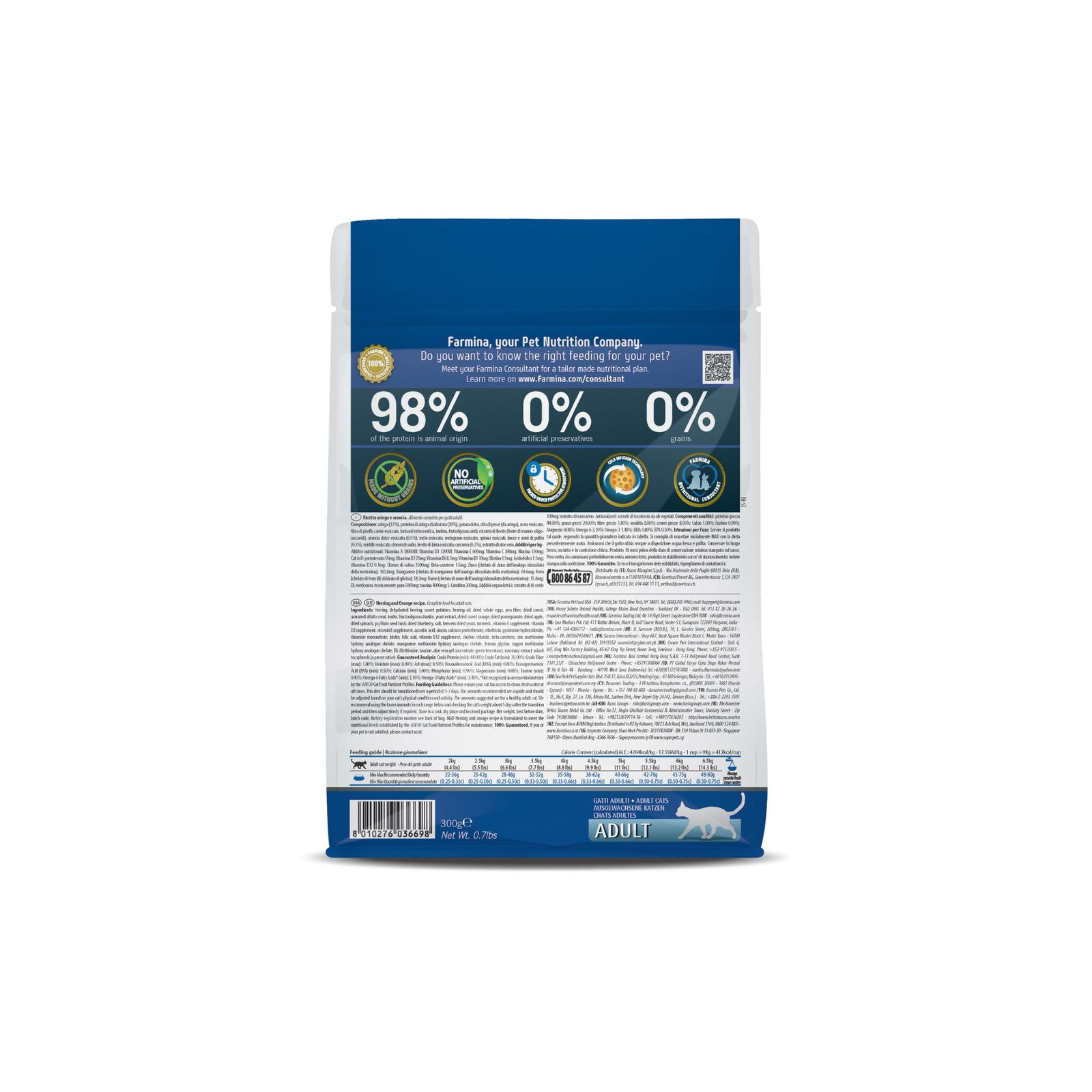 Farmina N&D Ocean Herring & Orange Recipe Dry Cat Food - Adult product image 2 - Dog Food - Rufftail Pune