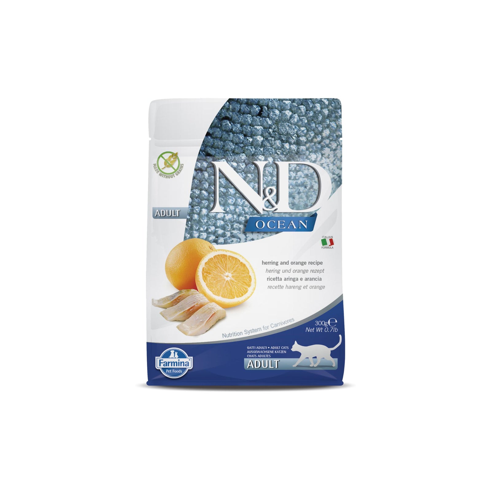 Farmina N&D Ocean Herring & Orange Recipe Dry Cat Food - Adult - Dog Food - Rufftail Pune