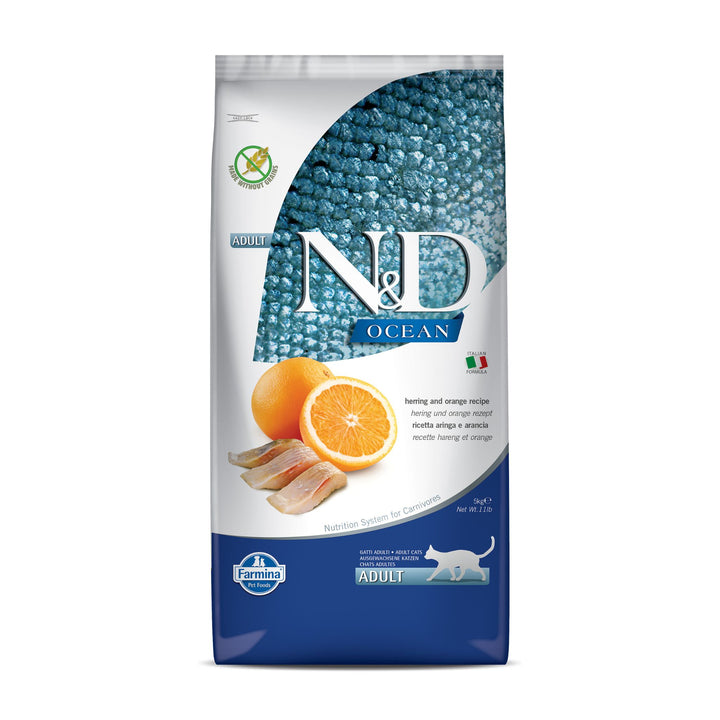 Farmina N&D Ocean Herring & Orange Recipe Dry Cat Food - Adult product image 4 - Dog Food - Rufftail Pune