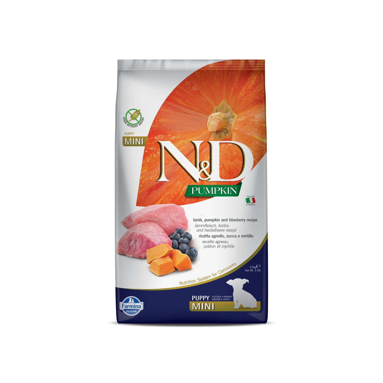 Farmina N&D Lamb, Pumpkin & Blueberry - Puppy Mini Dry Dog Food - Rufftail