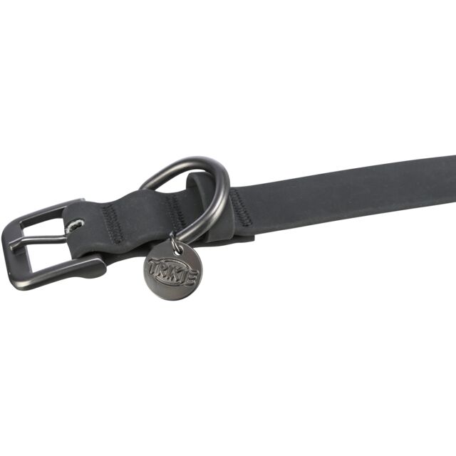 TRIXIE CityStyle PVC Dog Collar - Black (S-M) - Rufftail