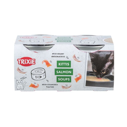 Trixie Kittis Salmon Soups for Cat - Pack of 4 x 80g