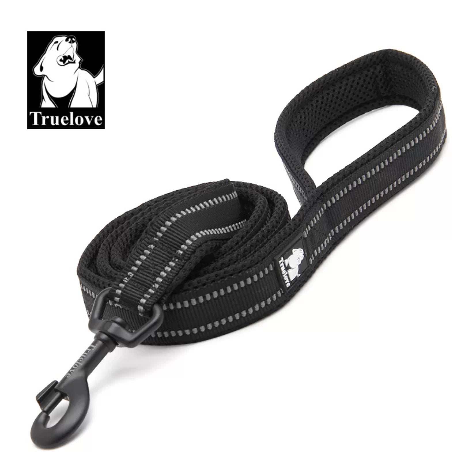 Truelove Classic Leash for Dogs – Durable & Stylish Walking Essential- Black - Rufftail Pune
