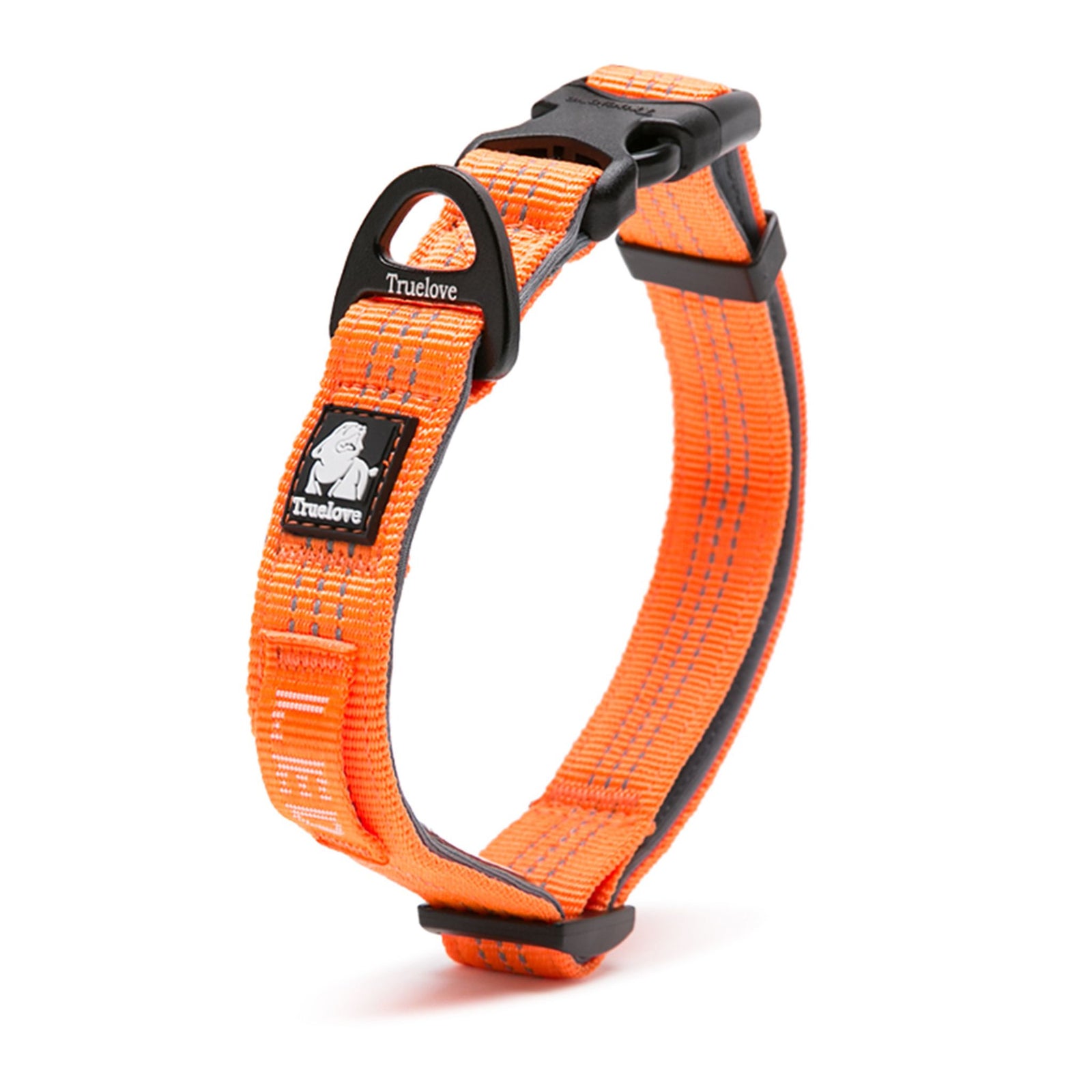Truelove Padded Dog Collar: Comfort & Durability Redefined - Orange - Rufftail