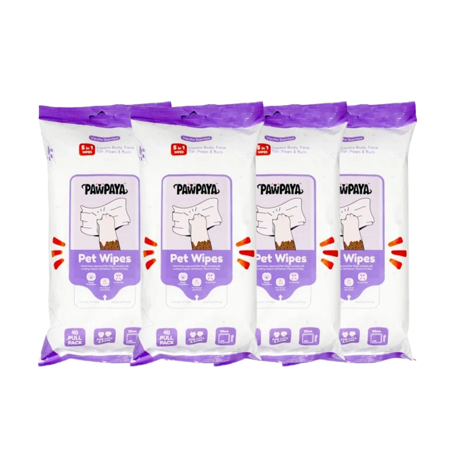 Pawpaya Pet Wipes Made for All Cats & Dogs