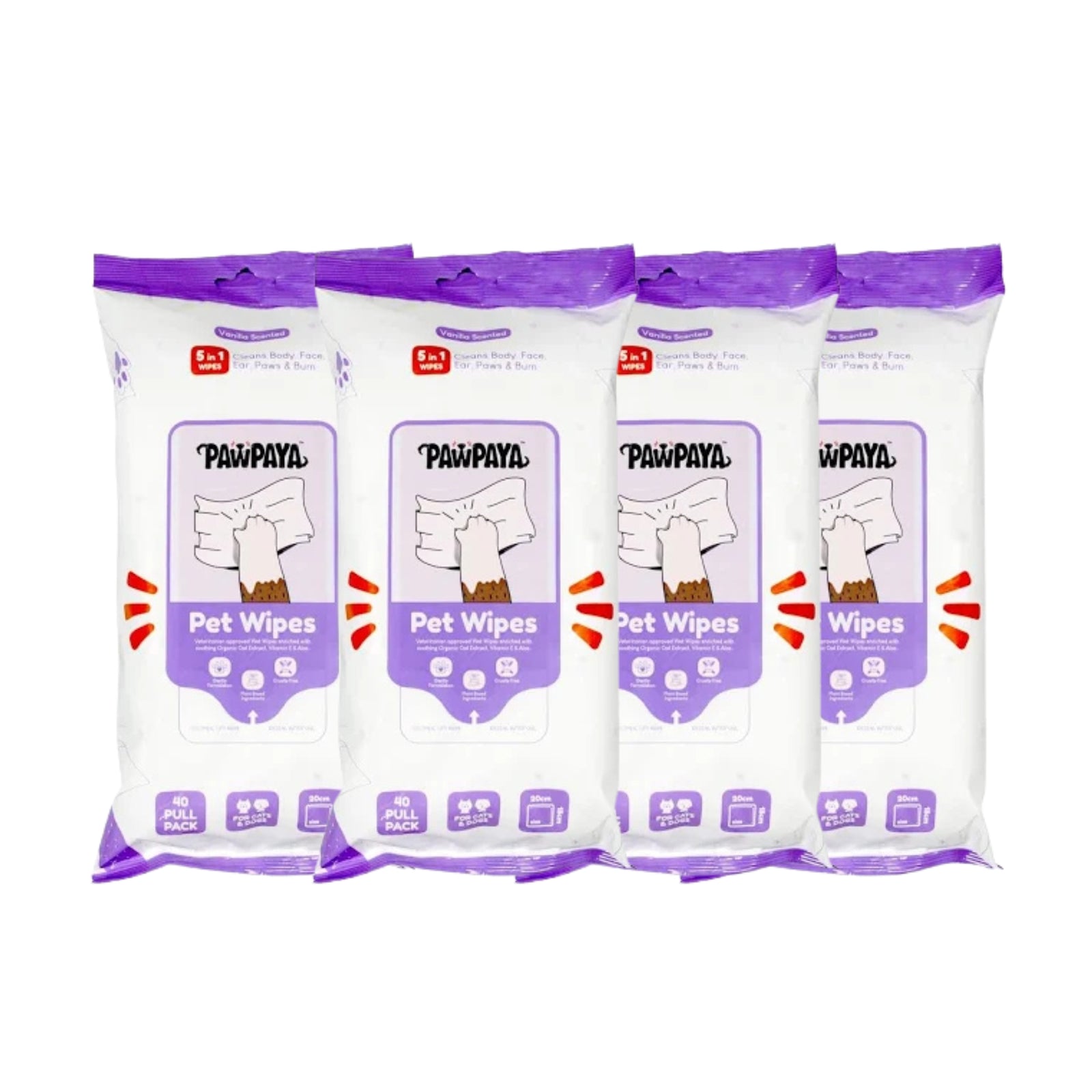 Pawpaya Pet Wipes Made for All Cats & Dogs - Rufftail
