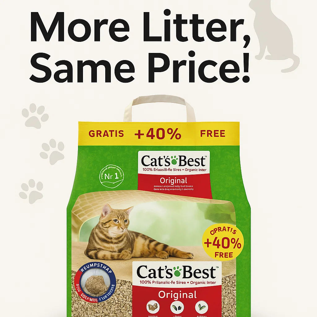 Cat's Best Original Wood Based Clumping Cat Litter - 2.1 kg + 40% extra