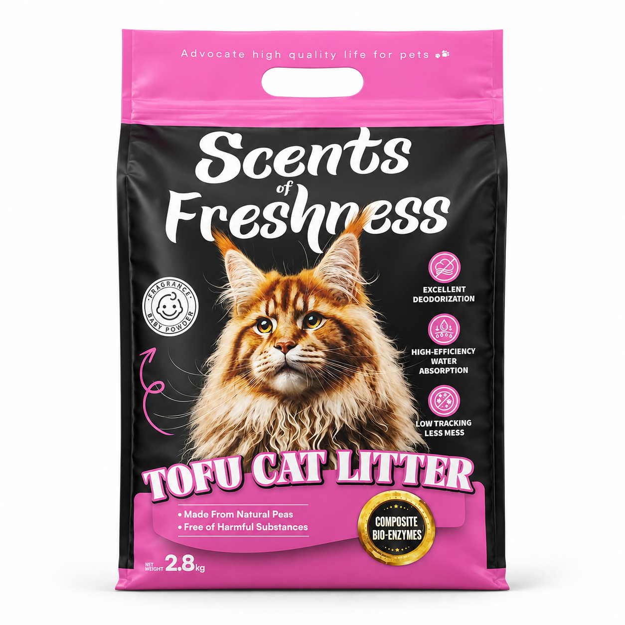 BarkButler Scents of Freshness Tofu Cat Litter - Baby Powder