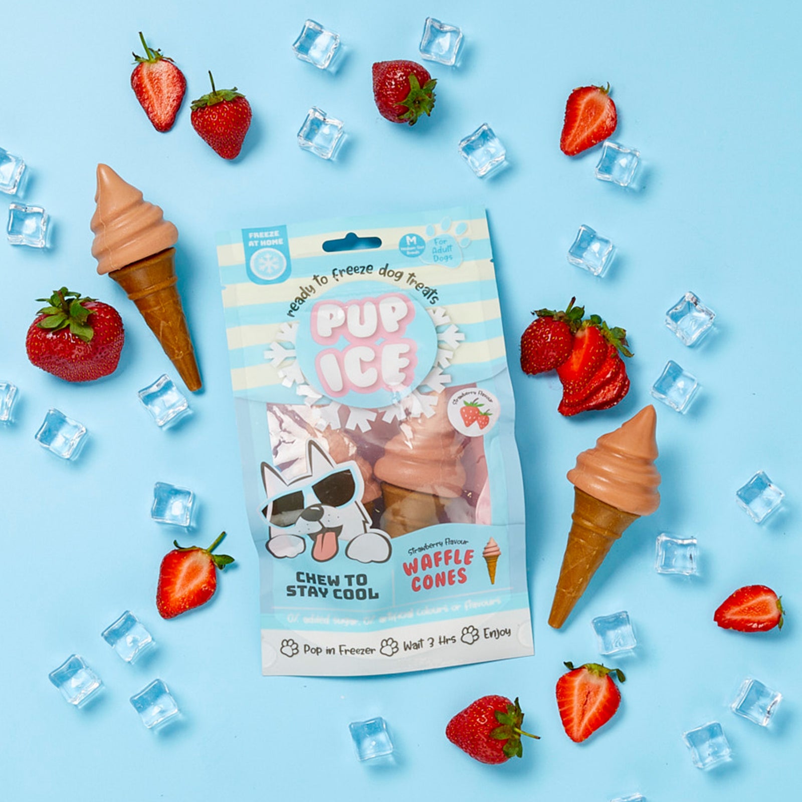 Imaginelles Pup Ice WaffleCones Vanilla & Peanut Butter Dog Treat 110g product image 7 - Rufftail Pune